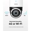 imageeufy Security 4G LTE Cam S330 4K Cellular Wireless Security Camera Pan and Tilt Solar Powered 4G and WiFi Duomode AI HumanVehicle Tracking with SIM Card and 32GB SD Card T86P2