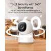 imageeufy Security Indoor Cam C210 Home Security Camera 1080p Resolution 360 PTZ Plugin Security Indoor Camera with 24G WiFi HumanMotion AI Night Vision AI Tracking HomeBase 3 Compatible