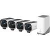 imageeufy Security eufyCam S3 Pro 4Cam Kit Solar Camera Outdoor Wireless MaxColor Night Vision 4K Security Camera with Solar Panel Face Recognition AI Expandable Local Storage No Monthly Fee4Cam Kit
