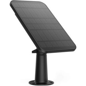 imageeufy Security Certified eufyCam Solar Panel Compatible with eufyCam Continuous Power Supply 26W Solar Panel IP65 WeatherproofBlack