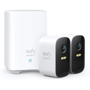 imageeufy Security eufyCam 2C 2Cam Kit Security Camera Wireless Outdoor Home Security System HomeKit Compatibility 1080p HD IP67 Night Vision Motion Only Alert No Monthly Fee2Cam Kit