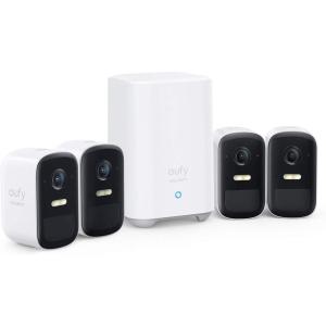 imageeufy Security eufyCam 2C 2Cam Kit Security Camera Wireless Outdoor Home Security System HomeKit Compatibility 1080p HD IP67 Night Vision Motion Only Alert No Monthly Fee4 cam kit