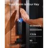 imageeufy FamiLock S3 Max Smart Lock with Palm Vein Recognition Keyless Entry Door Lock for Front Door 3in1 WiFi Keypad Deadbolt 2K HDR Camera Doorbell ANSIBHMA Grade 1 Rear Lock Video ScreenPalm Vein  Video