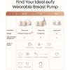 imageeufy Heated Wearable Breast Pump E20 3 Heat Levels HandsFree Breast Pump with Innovative HeatFlow Optimized Rhythm via App HospitalGrade Suction Leakproof UltraSlim and Quiet for inBra Use