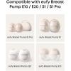 imageeufy Original 24mm Flange 2Pack Replacement Accessories for Wearable Breast Pump S1S1 Pro HeatFlow Technology FoodGrade Silicone Durable Comfortable Ergonomic FitCleaning Brush1