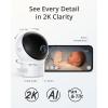 imageeufy Security Baby WiFi Baby Monitor 2K with Noise Detection Night Vision Room Temperature Detection Camera Easy Setup UserFriendly App Requires 24GHz WiFi