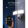 imageeufy Security Floodlight Camera E30 Security Camera Outdoor 360 Pan and Tilt AI Detection and Tracking 2K Video 24GHz WiFi 2000 Lumens Custom Voice and Light Alerts 247 Recording