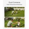 imageeufy Security Indoor Cam S350 Dual Cameras 4K UHD Resolution Security Camera with 8 Zoom and 360 PTZ Floodlight Camera E340 Wired 360 Pan and Tilt  HomeBase 3