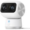 imageeufy Security Indoor Cam S350 Dual Cameras 4K UHD Resolution Security Camera with 8 Zoom and 360 PTZ Floodlight Camera E340 Wired 360 Pan and Tilt  HomeBase 3
