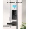 imageeufy Security Smart Lock C210 Keyless Entry Door Lock Builtin WiFi Deadbolt Smart Door Lock No Bridge Required Easy Installation Touchscreen Keypad App Remote Control 4 AA Batteries IncludedBlack