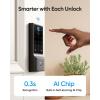 imageeufy Security Smart Lock C220 with Door Lever Fingerprint Keyless Entry Door Lock Builtin WiFi App Remote Control Front Door Deadbolt 8 Months Battery Reliable Power IP53 WaterproofLarge Handle  Wifi  Fingerprint