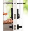 imageeufy Security Smart Lock C30 Keyless Entry Builtin WiFi Deadbolt for Front Door No Bridge Required Easy Installation App Remote Control Auto LockBlack