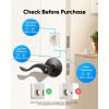 imageeufy Security Smart Lock C30 Keyless Entry Builtin WiFi Deadbolt for Front Door No Bridge Required Easy Installation App Remote Control Auto LockBlack