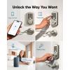 imageeufy Security Smart Lock C30 Keyless Entry Builtin WiFi Deadbolt for Front Door No Bridge Required Easy Installation App Remote Control Auto LockNickel