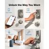 imageeufy Security Smart Lock C30 Keyless Entry Builtin WiFi Deadbolt for Front Door No Bridge Required Easy Installation App Remote Control Auto LockNickel