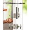 imageeufy Security Smart Lock C30 Keyless Entry Builtin WiFi Deadbolt for Front Door No Bridge Required Easy Installation App Remote Control Auto LockNickel