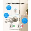imageeufy Security Smart Lock C30 Keyless Entry Builtin WiFi Deadbolt for Front Door No Bridge Required Easy Installation App Remote Control Auto LockNickel