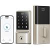 imageeufy Security Smart Lock C210 Keyless Entry Door Lock Builtin WiFi Deadbolt Smart Door Lock No Bridge Required Easy Installation Touchscreen Keypad App Remote Control 4 AA Batteries IncludedNew Nickel