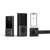 imageeufy Security Smart Lock C220 with Door Lever Fingerprint Keyless Entry Door Lock Builtin WiFi App Remote Control Front Door Deadbolt 8 Months Battery Reliable Power IP53 WaterproofSmall Handle  Wifi  Fingerprint