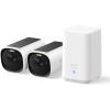 imageeufy Security eufyCam E40 2Cam Kit HomeBase 2 Outdoor Wireless Solar Security Camera 2K Resolution with Integrated Solar Panel MaxColor Night Vision Expandable Local Storage No Monthly Fee