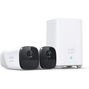 imageEufyCam 2 Pro 2K IndoorOutdoor 2Camera Security System  White Renewed