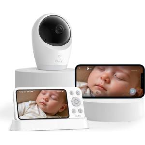 imageeufy Security Baby Monitor E21 with 4K UHD Camera 5 720p Display 8X Zoom Hybrid WiFi and No WiFi Connection 247 Recording in app PanTilt Portable Camera with Builtin Battery ANR