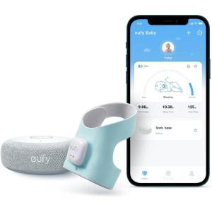 imageeufy Security Baby Smart Sock Baby Monitor with 24 GHz WiFi Track Sleep Patterns Naps Heart Rate AI Cry Detection Pan and Tilt No Monthly Fee