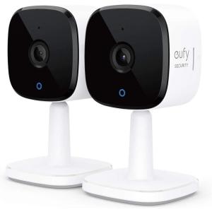 imageeufy Security Indoor Cam C120 2Cam Kit  2K Security Indoor Camera  Plugin Camera with WiFi  Human and Pet AI  Works with Voice Assistants  Night Vision  TwoWay Audio  HomeBase 3 Compatible2Cam Kit