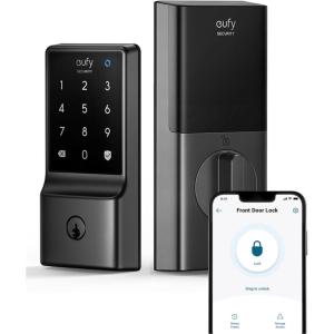 imageeufy Security Smart Lock C210 Keyless Entry Door Lock Builtin WiFi Deadbolt Smart Door Lock No Bridge Required Easy Installation Touchscreen Keypad App Remote Control 4 AA Batteries IncludedBlack