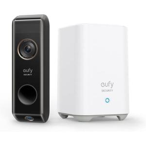 imageeufy Security Video Doorbell Dual Camera 2K HD Wireless BatteryPowered HomeBase Dual Motion Detection Smart Recognition No Monthly Fee 16GB StorageDoorbell S330Homebase
