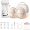 imageeufy Heated Wearable Breast Pump S1 Pro with Milk Storage Bag Slim HandsFree Breast Pump with IndustryLeading HeatFlow Tech Wireless Charging Case AppControlled OptiRhythm inBra Use