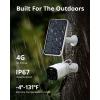 imageeufy Security 4G LTE Cellular Security Camera Wireless Outdoor Solar Powered 2K HD Starlight Night Vision Human Detection GPS Includes SIM Card and Builtin Local Storage Audio and Motion Alert4G LTE Cam Solar