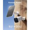 imageeufy Security 4G LTE Cellular Security Camera Wireless Outdoor Solar Powered 2K HD Starlight Night Vision Human Detection GPS Includes SIM Card and Builtin Local Storage Audio and Motion Alert4G LTE Cam Battery
