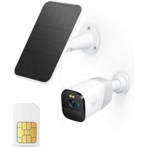 imageeufy Security 4G LTE Cellular Security Camera Wireless Outdoor Solar Powered 2K HD Starlight Night Vision Human Detection GPS Includes SIM Card and Builtin Local Storage Audio and Motion Alert4G LTE Cam Solar