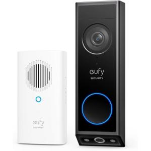 imageeufy Security Video Doorbell E340 Battery Powered with Chime Dual Cameras with Delivery Guard 2K Full HD and Color Night Vision HomeBase S380 Compatible No Monthly Fee
