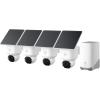 imageeufy Security SoloCam E42 4Cam Kit HomeBase S380 4K Security Camera Wireless Outdoor Solar Powered AI Motion Tracking Strobe Light Pan ampamp Tilt Facial Recognition Local Storage Up to 16 TB4Cam Kit
