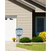 imageeufy Security Sign Security Yard Sign Burglar Deterrence Reflective Material for Easy Visibility Simple Installation
