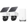 imageeufy Security SoloCam S340 2Cam Kit HomeBase S380 Solar Security Camera Wireless Outdoor Camera 360 Pan and Tilt Surveillance No Blind Spots 24 GHz WiFi No Monthly Fee2Cam Kit