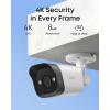 imageeufy PoE Bullet Security Camera E40 NVR Add On Cam 4K UHD 122 FOV F16 Color Night Vision 247 Recording HumanVehiclePet AI Detection Red and Blue Strobe Plug and Play