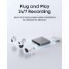 imageeufy PoE BulletPTZ Cam S4 NVR Add On Cam 4K UHD Triple Lens 122 FOV 360 Pan and Tilt 8 Hybrid Zoom AI Tracking Red and Blue Light Color Night Vision PoE Plug and Play 247 Recording