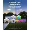 imageeufy Permanent Outdoor Lights S4 3D RadarActivated 200ft with 144 LED Lights Smart RGBWW for Christmas Decorations AI Light Themes Music Mode Matter Support IP67 Waterproof Link with CamerasWhite