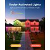 imageeufy Permanent Outdoor Lights S4 3D RadarActivated 200ft with 144 LED Lights Smart RGBWW for Christmas Decorations AI Light Themes Music Mode Matter Support IP67 Waterproof Link with CamerasWhite