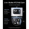 imageeufy PoE NVR Security System E41247 RecordingUp to 16CH 2TB HDD 8 4K Turret Cams Wired Outdoor Cam 4K UHD 122 FOV Color Night Vision AI Detection Red and Blue StrobeBulletPTZ Addon Cam