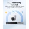 imageeufy PoE NVR Security System E41247 RecordingUp to 16CH 2TB HDD 8 4K Turret Cams Wired Outdoor Cam 4K UHD 122 FOV Color Night Vision AI Detection Red and Blue StrobeTurret Addon Cam