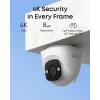 imageeufy PoE NVR Security System E41247 RecordingUp to 16CH 2TB HDD 8 4K Turret Cams Wired Outdoor Cam 4K UHD 122 FOV Color Night Vision AI Detection Red and Blue StrobeTurret Addon Cam