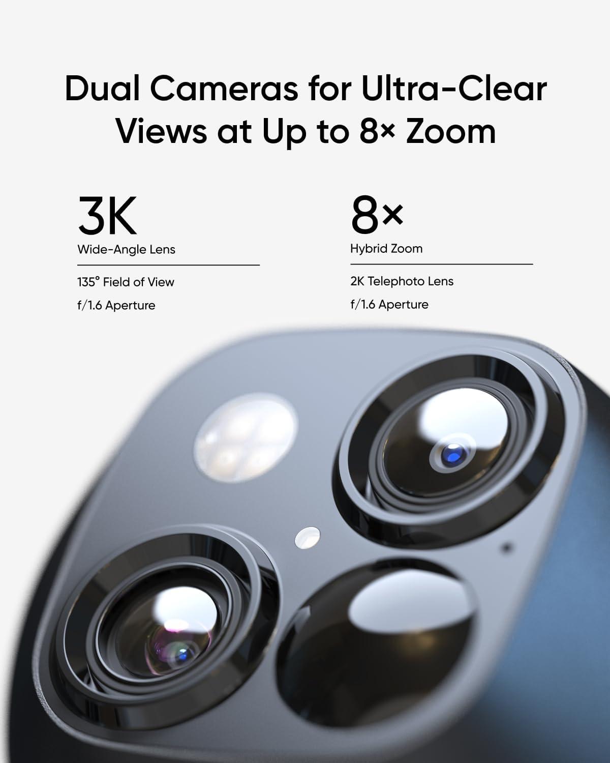imageeufy Security SoloCam S340 4Cam Kit HomeBase S380 Solar Security Camera Wireless Outdoor Camera 360 Pan and Tilt Surveillance No Blind Spots 24 GHz WiFi No Monthly Fee2Cam Kit