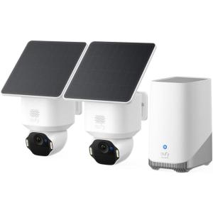 image:imageeufy SoloCam E42 4K Security Camera Wireless Outdoor Solar Powered AI Motion Tracking Strobe Light Pan amp Tilt Facial Recognition Up to 16 TB Smart Home Compatible2Cam Kit
