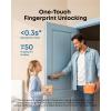 image:imageeufy Security Smart Lock FamiLock C32 Fingerprint Keyless Entry Door Lock with Handle for Interior Doors Builtin WiFi 24 GHz Only App Control Auto Lock 4 AA Batteries AlexaGoogle