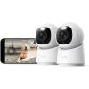 image:imageeufy Security 4K Indoor Camera E30360 Pan TiltAI Auto TrackingColor Night VisionPetBabyNanny Monitor with TwoWay AudioAI HumanPet DetectionWorks with HomeKit No Monthly Fee Black2Pack White