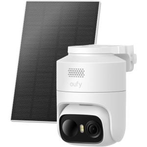 image:imageeufy Security eufyCam C37 Wireless Outdoor Security Camera 360 Pan amp Tilt AI Tracking 2K Solar Camera HumanPetVehicle Detection Flexible Solar Panel Color Night Vision No Monthly Fee